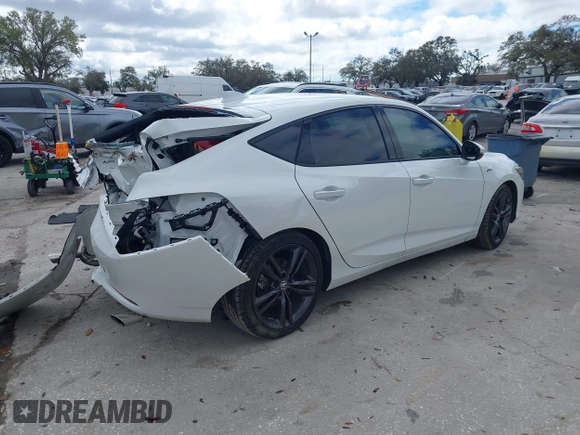 2024 Acura Integra w/A-Spec Technology Package with VIN 19UDE4H61RA021743, listed as a IAAI auction lot 41671815 with 12,031 mi miles. Bid and sale history available at carsss.com. Image 4.