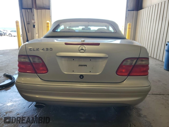 2002 Mercedes-Benz CLK 320/430 with VIN WDBLK70G92T123342, listed as a Copart auction lot 55802905 with 93,991 mi miles and Salvage Title. Bid and sale history available at DreamBid. Image 6.