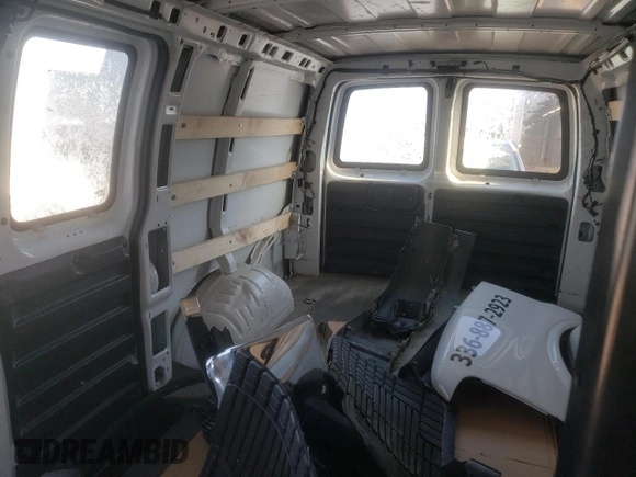 2020 Chevrolet Express Cargo Van with VIN 1GCWGAFG1L1261782, listed as a Copart auction lot 41364825 with 48,586 mi miles and Salvage Title. Bid and sale history available at carsss.com. Image 10.