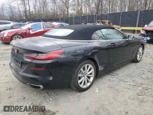 2020 BMW 8 Series 840i with VIN WBADZ4C07LCE88649, listed as a Copart auction lot 46906535 with 38,604 mi miles and Salvage title. Bid and sale history available at DreamBid. Image 3.