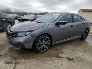 2021 Honda Civic Sedan Sport with VIN 2HGFC2F82MH519287, listed as a Copart auction lot 49344375 with 49,652 mi miles and Salvage Title. Bid and sale history available at carsss.com. Image 1.