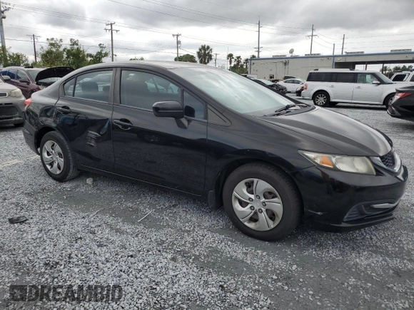 2015 Honda Civic Sedan LX with VIN 19XFB2F5XFE027337, listed as a Copart auction lot 52248465 with 89,604 mi miles and Salvage Title. Bid and sale history available at carsss.com. Image 4.