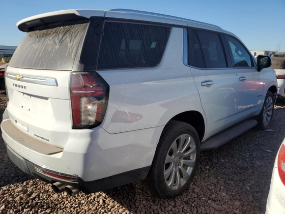 2021 Chevrolet Tahoe Premier with VIN 1GNSKSKD9MR206053, listed as a Copart auction lot 41525784 with 21,066 mi miles and Clean Title. Bid and sale history available at carsss.com. Image 3.