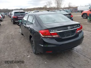2014 Honda Civic Sedan LX with VIN 2HGFB2F5XEH503249, listed as a IAAI auction lot 42039949 with 141,952 mi miles. Bid and sale history available at carsss.com. Image 3.