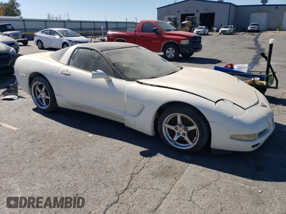 2002 Chevrolet Corvette with VIN 1G1YY22G325105745, listed as a Copart auction lot 76817784 with 130,394 mi miles and Salvage Title. Bid and sale history available at carsss.com. Image 4.