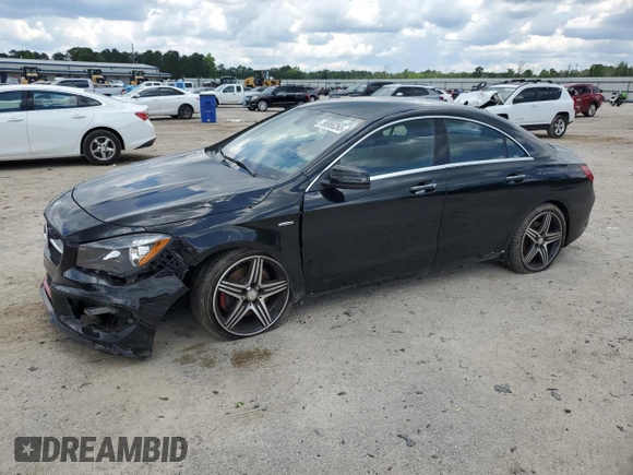 2015 Mercedes-Benz CLA 250 with VIN WDDSJ4GB9FN271368, listed as a Copart auction lot 56956265 with 117,733 mi miles and Salvage title. Bid and sale history available at DreamBid. Image 1.