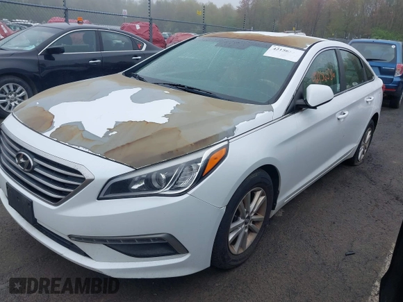 2015 Hyundai Sonata 2.4L SE with VIN 5NPE24AF6FH015561, listed as a IAAI auction lot 42156536 with 205,830 mi miles. Bid and sale history available at carsss.com. Image 2.
