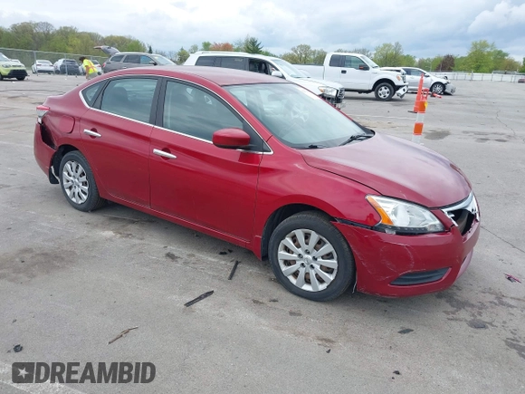 2014 Nissan Sentra S with VIN 3N1AB7AP8EY288627, listed as a IAAI auction lot 42173030 with 118,883 mi miles and . Bid and sale history available at DreamBid. Image 1.
