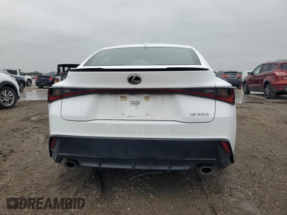 2023 Lexus IS 350 F Sport with VIN JTHGZ1B28P5063979, listed as a Copart auction lot 88964555 with 35,275 mi miles and Salvage title. Bid and sale history available at DreamBid. Image 6.