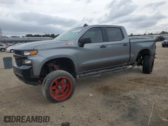2020 Chevrolet Silverado 1500 Custom Trail Boss with VIN 3GCPYCEF6LG102635, listed as a Copart auction lot 86090994 with 64,881 mi miles and Salvage Title. Bid and sale history available at DreamBid. Image 1.