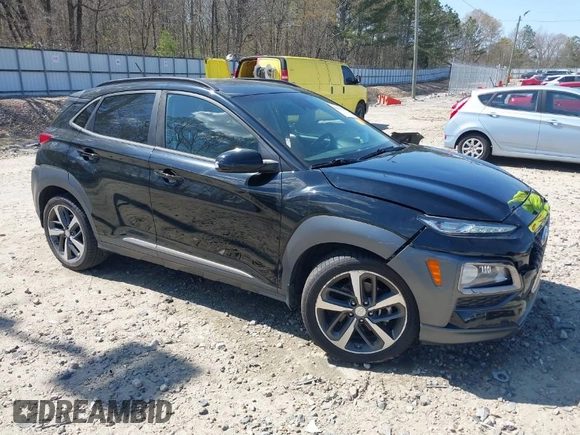 2018 Hyundai Kona Ultimate with VIN KM8K53A58JU123279, listed as a IAAI auction lot 41898010 with 60,002 mi miles. Bid and sale history available at carsss.com. Image 1.