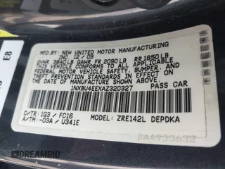 2010 Toyota Corolla z VIN 1NXBU4EEXAZ320327, wystawiony jako IAAI lot #41898009 z przebiegiem 180 170 mil mil oraz . Historia ofert i sprzedaży dostępna na DreamBid. Obrazek 9.