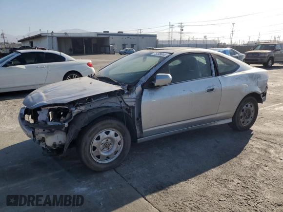 2002 Acura RSX Type S with VIN JH4DC53082C016478, listed as a Copart auction lot 75098844 with 181,082 mi miles and Salvage Title. Bid and sale history available at carsss.com. Image 1.