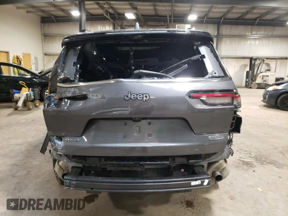 2021 Jeep Grand Cherokee Overland with VIN 1C4RJKDG3M8188009, listed as a Copart auction lot 65584584 with 39,438 mi miles and Salvage title. Bid and sale history available at DreamBid. Image 6.