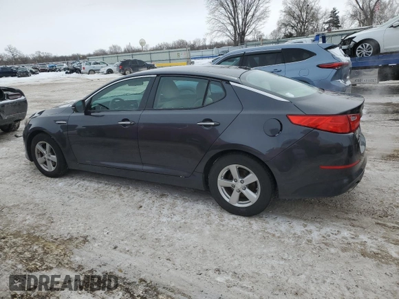 2015 Kia Optima LX with VIN 5XXGM4A76FG432993, listed as a Copart auction lot 45934855 with 206,204 mi miles and Salvage title. Bid and sale history available at DreamBid. Image 2.