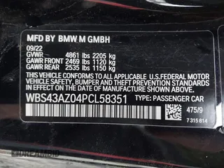 2023 BMW M4 Competition xDrive with VIN WBS43AZ04PCL58351, listed as a IAAI auction lot 41307049 with 33,207 mi miles. Bid and sale history available at carsss.com. Image 9.