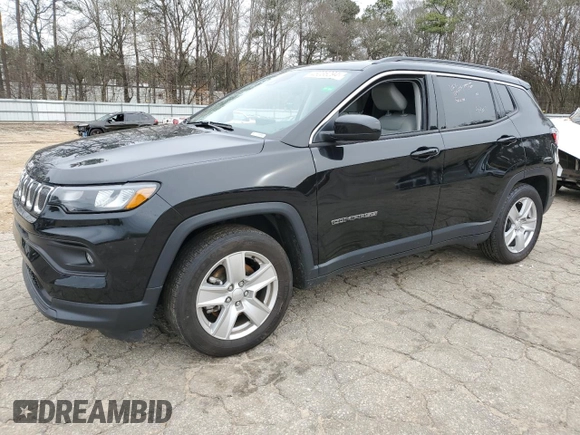 2022 Jeep Compass Altitude with VIN 3C4NJCBB4NT218584, listed as a Copart auction lot 46236294 with 25,805 mi miles and Salvage title. Bid and sale history available at DreamBid. Image 1.