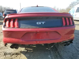 2022 Ford Mustang GT with VIN 1FA6P8CF0N5122491, listed as a Copart auction lot 43570605 with 18,876 mi miles and Salvage Title. Bid and sale history available at carsss.com. Image 6.