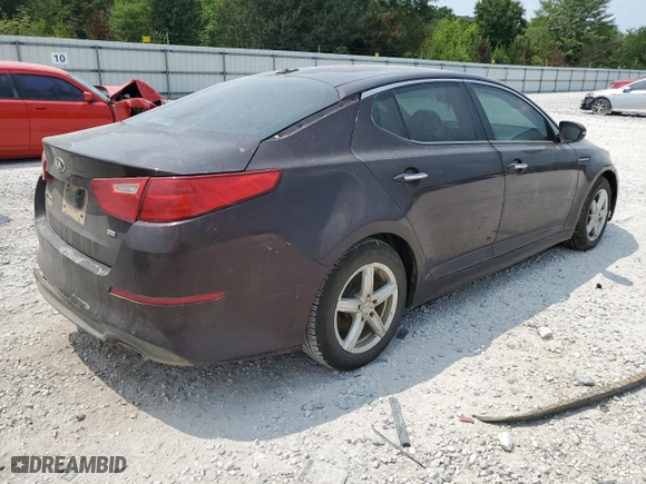 2015 Kia Optima LX with VIN 5XXGM4A73FG358013, listed as a Copart auction lot 82112314 with 135,264 mi miles and Salvage Title. Bid and sale history available at carsss.com. Image 3.