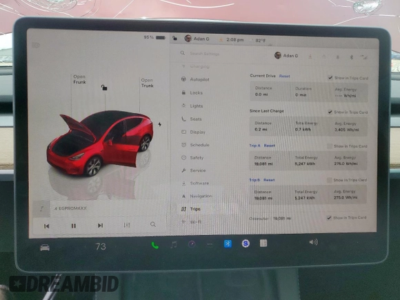 2024 Tesla Model Y Long Range with VIN 7SAYGDEE3RA224498, listed as a Copart auction lot 60441175 with 19,081 mi miles and Clean title. Bid and sale history available at DreamBid. Image 9.