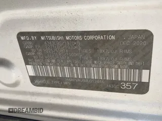 2021 Mitsubishi Outlander Sport SE with VIN JA4APVAU5MU012846, listed as a IAAI auction lot 41055582 with 1 mi miles. Bid and sale history available at carsss.com. Image 9.