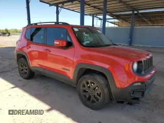 2017 Jeep Renegade Altitude with VIN ZACCJBBB0HPF80280, listed as a Copart auction lot 62119345 with 56,183 mi miles and Salvage title. Bid and sale history available at DreamBid. Image 4.