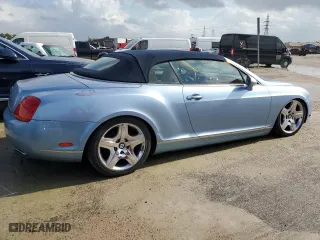 2007 Bentley Continental GT with VIN SCBDR33W97C047709, listed as a Copart auction lot 78553314 with 44,261 mi miles and Clean Title. Bid and sale history available at carsss.com. Image 3.