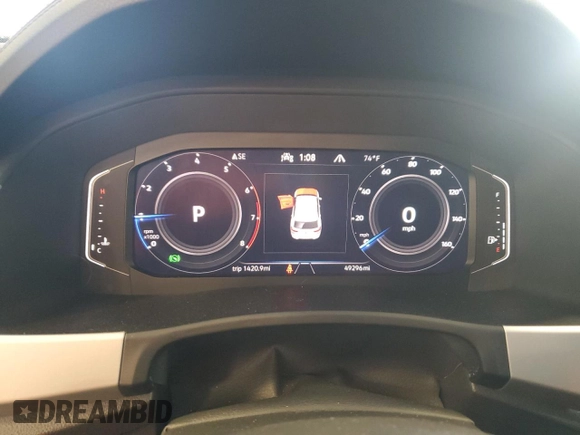 2022 Volkswagen Atlas SEL with VIN 1V2BE2CA5NC207126, listed as a Copart auction lot 56545445 with 49,296 mi miles and Salvage title. Bid and sale history available at DreamBid. Image 9.