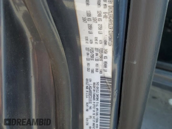 2002 Jeep Grand Cherokee Laredo with VIN 1J4GW48S92C319161, listed as a Copart auction lot 59304035 with 257,907 mi miles and Salvage title. Bid and sale history available at DreamBid. Image 13.
