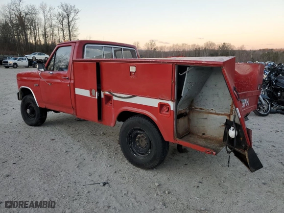 1983 Ford Pickup with VIN 2FTHF26G4DCA60573, listed as a Copart auction lot 84221134 with 74,123 mi miles and Clean Title. Bid and sale history available at carsss.com. Image 2.