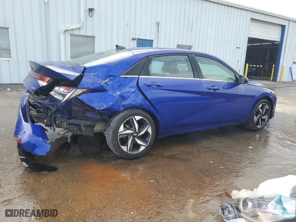 2023 Hyundai Elantra Limited with VIN KMHLP4AG9PU515797, listed as a Copart auction lot 43249305 with 49,763 mi miles and Salvage Title. Bid and sale history available at carsss.com. Image 3.
