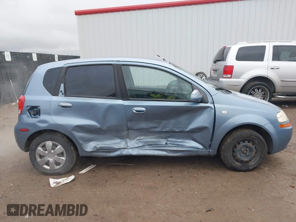 2006 Chevrolet Aveo LS with VIN KL1TD66616B563708, listed as a IAAI auction lot 41543322 with 120,824 mi miles and . Bid and sale history available at DreamBid. Image 13.