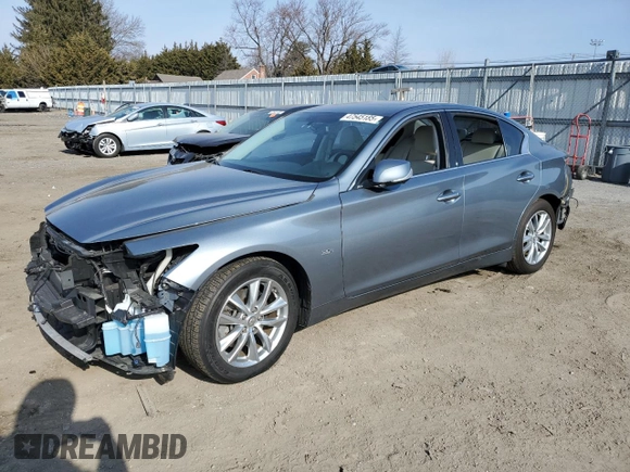 2017 Infiniti Q50 3.0t Premium with VIN JN1EV7ARXHM839092, listed as a Copart auction lot 47545185 with 79,226 mi miles and Salvage Title. Bid and sale history available at carsss.com. Image 1.