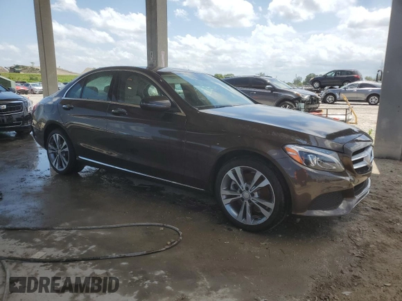 2016 Mercedes-Benz C 300 Luxury with VIN WDDWF4KBXGR139241, listed as a Copart auction lot 58782885 with Not provided miles and Salvage title. Bid and sale history available at DreamBid. Image 4.