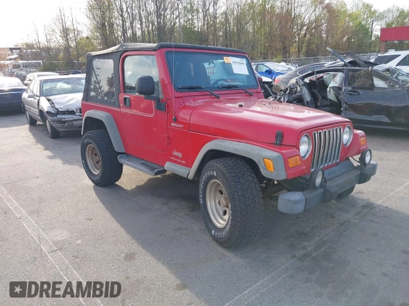 2003 Jeep Wrangler Sport with VIN 1J4FA49S13P320159, listed as a IAAI auction lot 41935699 with 212,355 mi miles. Bid and sale history available at carsss.com. Image 1.