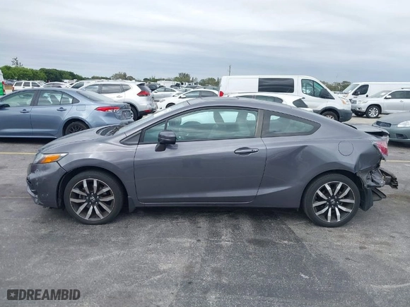 2015 Honda Civic Coupe EX-L with VIN 2HGFG3B02FH508688, listed as a IAAI auction lot 41532646 with 74,757 mi miles. Bid and sale history available at carsss.com. Image 14.