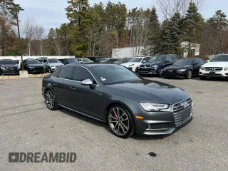 2018 Audi S4 Premium Plus with VIN WAUB4AF47JA002513, listed as a Copart auction lot 52750115 with 114,949 mi miles and Clean Title. Bid and sale history available at carsss.com. Image 1.