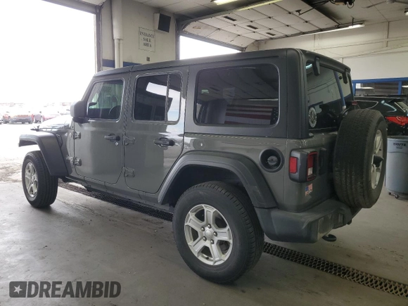 2021 Jeep Wrangler Unlimited Sport S with VIN 1C4HJXDN0MW616430, listed as a Copart auction lot 55697425 with 84,109 mi miles and Salvage title. Bid and sale history available at DreamBid. Image 2.