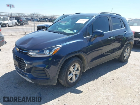 2019 Chevrolet Trax LT with VIN 3GNCJLSB2KL171842, listed as a IAAI auction lot 41850333 with 87,478 mi miles and . Bid and sale history available at carsss.com. Image 2.