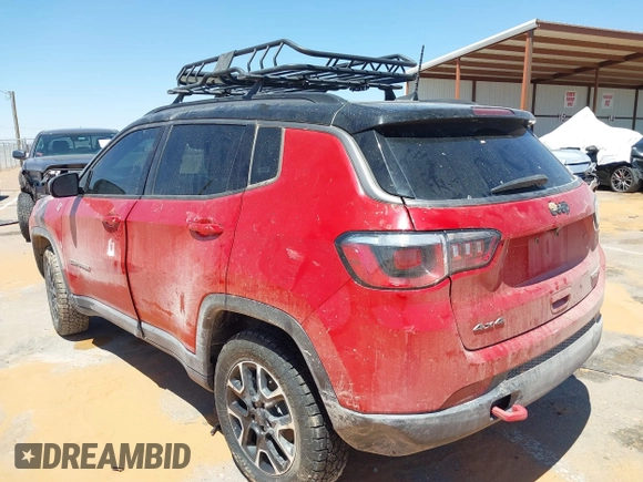 2020 Jeep Compass Trailhawk with VIN 3C4NJDDB8LT195701, listed as a IAAI auction lot 39306924 with 100,006 mi miles and . Bid and sale history available at DreamBid. Image 3.