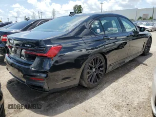 2021 BMW 7 Series 750i xDrive with VIN WBA7U2C08MCF16539, listed as a Copart auction lot 49942073 with 19,846 mi miles. Bid and sale history available at carsss.com. Image 3.