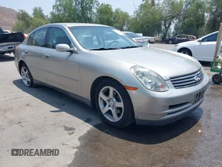 2003 Infiniti G35 w/Leather z VIN JNKCV51E83M326940, wystawiony jako IAAI lot #42449196 z przebiegiem 197 473 mil mil oraz . Historia ofert i sprzedaży dostępna na DreamBid. Obrazek 1.