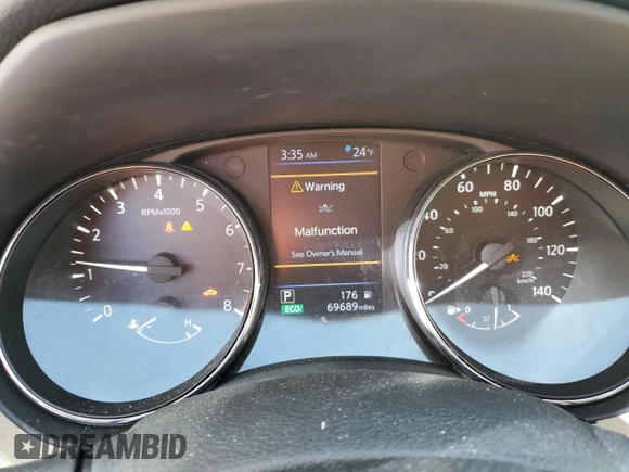 2020 Nissan Rogue SL with VIN 5N1AT2MV4LC795212, listed as a Copart auction lot 88966145 with 69,689 mi miles and Salvage Title. Bid and sale history available at DreamBid. Image 9.