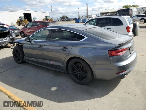 2018 Audi A5 Sportback Premium Plus with VIN WAUENCF54JA024404, listed as a Copart auction lot 47807674 with 68,005 mi miles and . Bid and sale history available at DreamBid. Image 2.