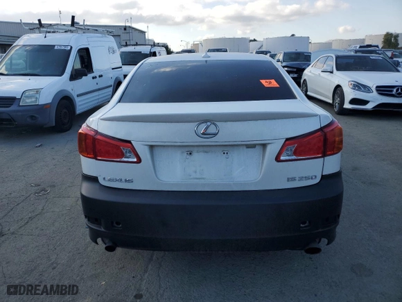 2010 Lexus IS 250 with VIN JTHBF5C21A5126663, listed as a Copart auction lot 43087425 with NaN miles and Salvage Title. Bid and sale history available at carsss.com. Image 6.