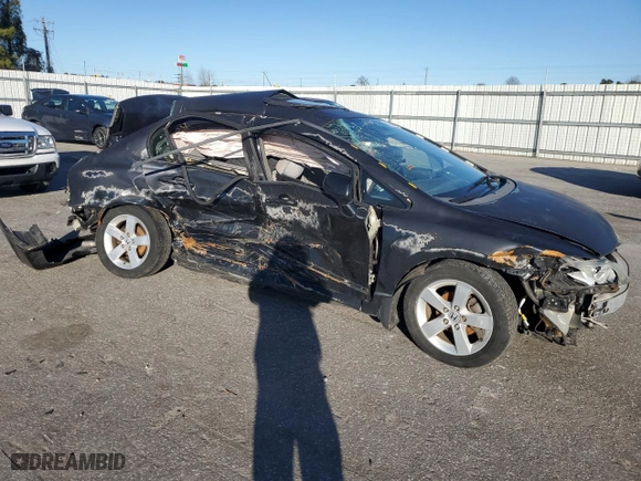 2008 Honda Civic Sdn EX with VIN 2HGFA158X8H512790, listed as a Copart auction lot 47234315 with 0 mi miles and Salvage Title. Bid and sale history available at carsss.com. Image 4.