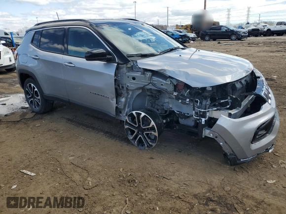 2023 Jeep Compass Limited with VIN 3C4NJDCN8PT528741, listed as a Copart auction lot 51345545 with 16,593 mi miles and Clean Title. Bid and sale history available at DreamBid. Image 4.