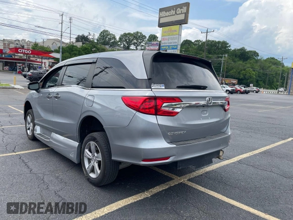 2019 Honda Odyssey EX-L with VIN 5FNRL6H77KB122457, listed as a Copart auction lot 55848825 with 62,462 mi miles and Salvage Title. Bid and sale history available at carsss.com. Image 3.