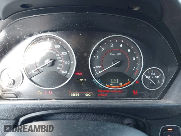 2014 BMW 3 Series 328i with VIN WBA3C1C52EK116956, listed as a IAAI auction lot 41907691 with 125,856 mi miles. Bid and sale history available at carsss.com. Image 7.