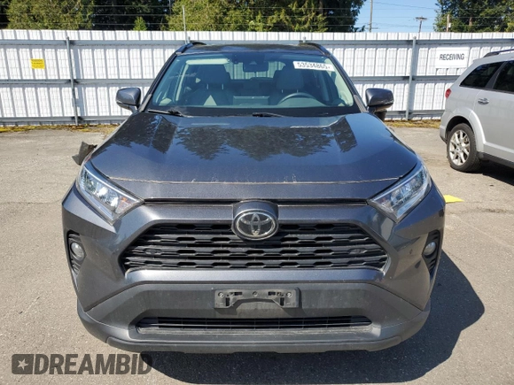 2019 Toyota RAV4 XLE Premium with VIN 2T3A1RFV6KC056792, listed as a Copart auction lot 53534865 with 80,109 mi miles and Salvage Title. Bid and sale history available at carsss.com. Image 5.